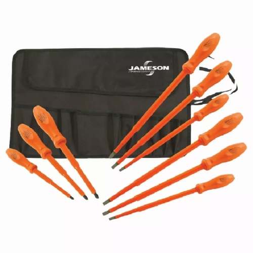 JAMESON JT-KT-00010 1000V INSULATED SCREWDRIVER SET, 9-PIECE 810841031183