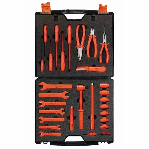 JAMESON JT-KT-00029 1000V INSULATED MAINTENANCE IMPERIAL TOOL KIT, 29-PIECE 810841031213