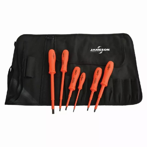 JAMESON JT-KT-02100 1000V  INSULATED SCREWDRIVER SET, 6-PIECE 810841031220