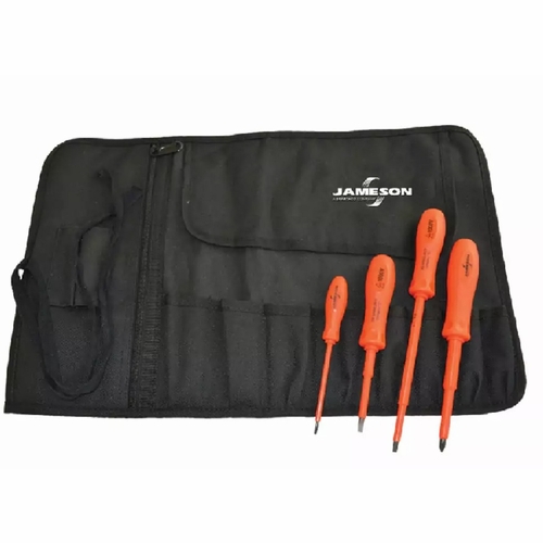 JAMESON JT-KT-02150 1000V INSULATED SCREWDRIVER SET, 4-PIECE 810841031237