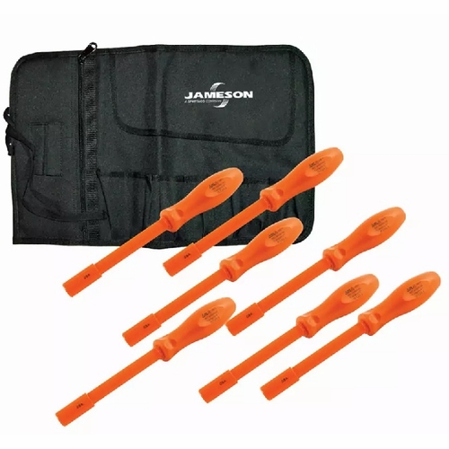 Jameson Jt-Kt-02295 1000V Insulated Nut Driver Set, 7-Piece 810841031244