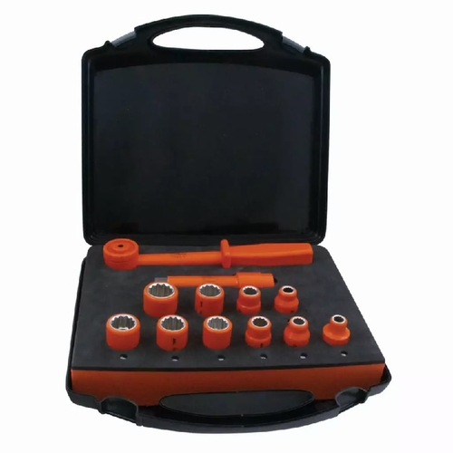 Jameson Jt-Kt-03100 1000V Insulated Combination Socket Set, 1/2 Inches  Drive, 12-Piece 810841031282