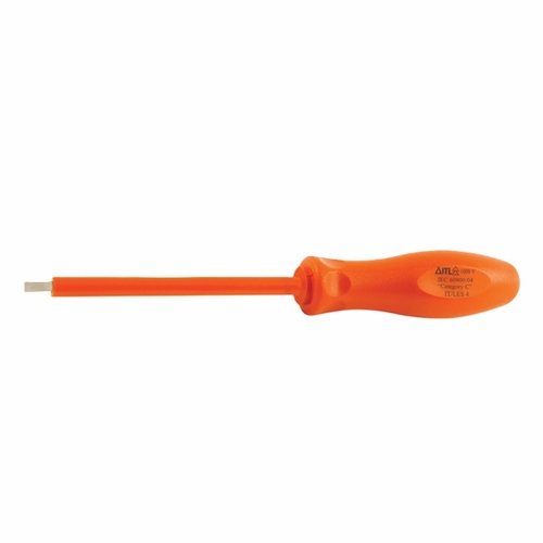 JAMESON JT-SD-01870 1000V INSULATED TERMINAL SCREWDRIVER, 1/8 IN. x 4 IN.  810841031633