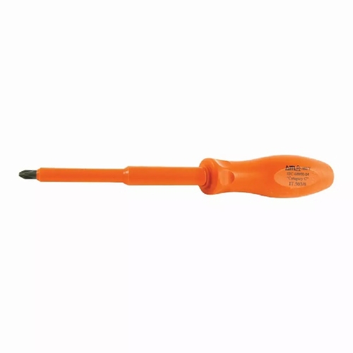 JAMESON JT-SD-01990 1000V INSULATED POZIDRIVE SCREWDRIVER, No. 2 x 6 inches 810841034887