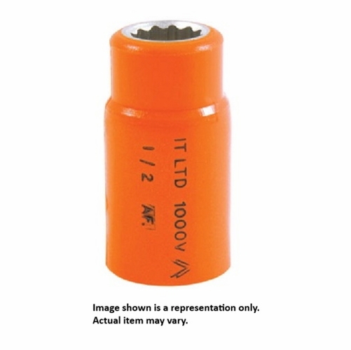 JAMESON JT-SK-01571 1000V INSULATED DEEP SOCKET, 1/2 IN. DRIVE x 3/8 IN.  810841031985