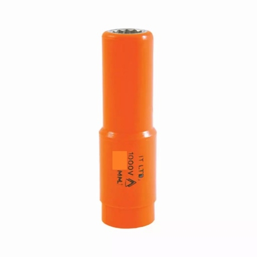 JAMESON JT-SK-01581 1000V INSULATED DEEP SOCKET, 1/2 IN. DRIVE x 7/16 IN. 810841032005