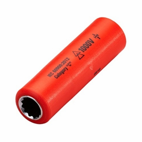 JAMESON JT-SK-01601 1000V  INSULATED DEEP SOCKET,  1/2 IN. DRIVE x 9/16 IN.  810841032043