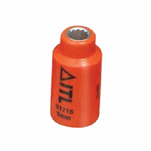 JAMESON JT-SK-01716 1000V INSULATED SOCKET, 3/8 IN. DRIVE x 8mm 810841032197