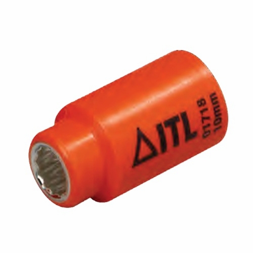 JAMESON JT-SK-01718 1000V INSULATED SOCKET, 3/8 IN. DRIVE x 10mm 810841032203