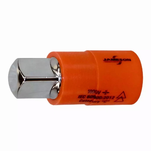 Jameson Jt-Sk-04401 1000V Insulated Socket Adapter, 1/2 Inches  Drive X 3/8 Inches  810841032500