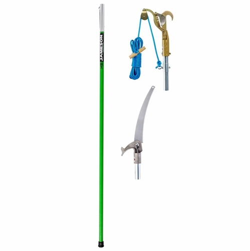 JAMESON LS-8PKG-1 JA-14 PRUNER, ADAPTER, ROPE, PS-3FP SAW HEAD, 13 in. TRI-CUT BLADE, 8 FT BASE POLE