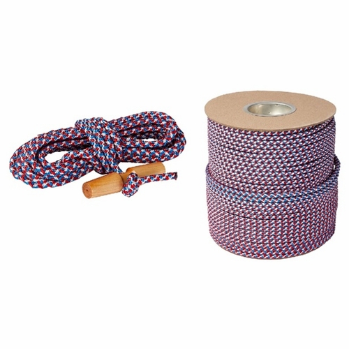 JAMESON PR-20-BR-RWB 20 FT. POLY BUMPY ROPE W/ WOOD HANDLE, RED WHITE BLUE