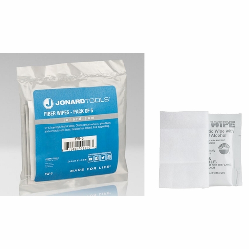 Jonard  Fw-5 Fiber Wipes (Pkg. 5) 811490017023