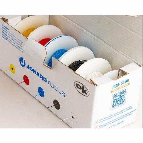 JONARD R30-5100 30 AWG Kynar� Wire Dispenser with 500 ft Wire, 5 Colors UPC 810053350355