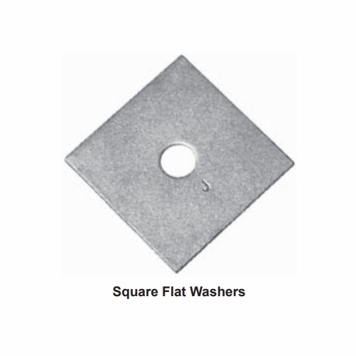 JOSLYN MACLEAN POWER SYSTEMS J1079 3 inch x 3 inch x 1/4 inch Square Flat Washer for 3/4 Bolt
