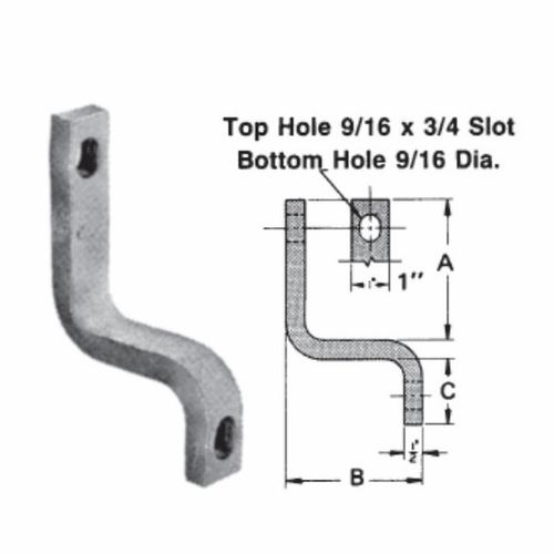 JOSLYN MACLEAN POWER SYSTEMS J5116 CABLE RACK EXTENSION, UNDERGROUND SUPPORT BRACKET