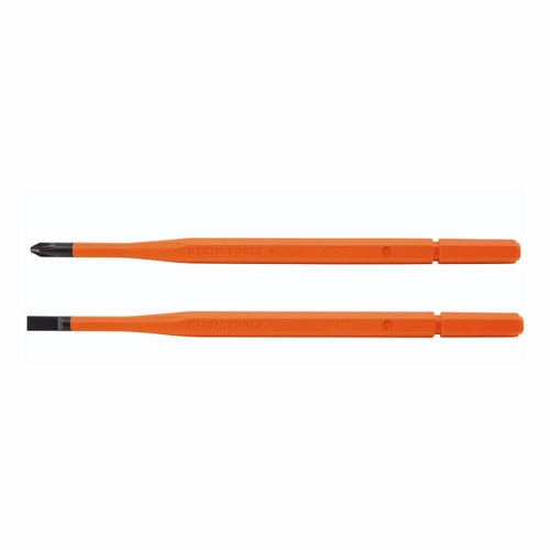 KLEIN 13156 Screwdriver Blades, Insulated Single-End, 2-Pack 092644131561
