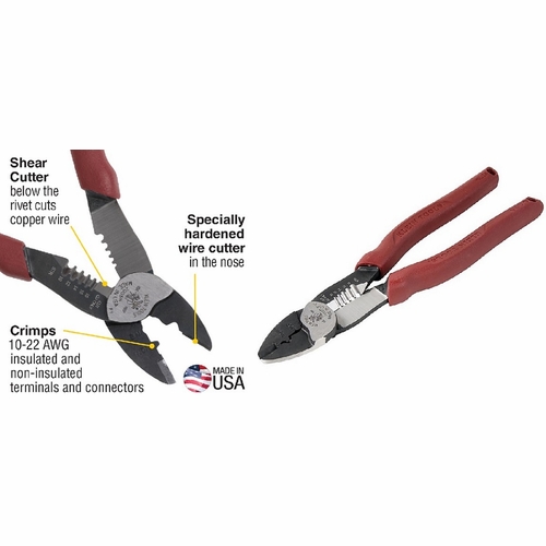 Klein 2005N Forged Steel Wire Crimper, Cutter, Stripper 092644340338 New