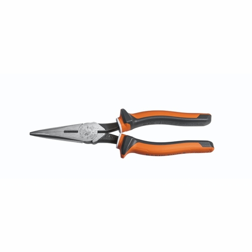Klein 2038Eins 8 Inch  Insulated, Long-Nose Pliers, Side-Cutting, Slim Handle 71047-6 092644710476 N