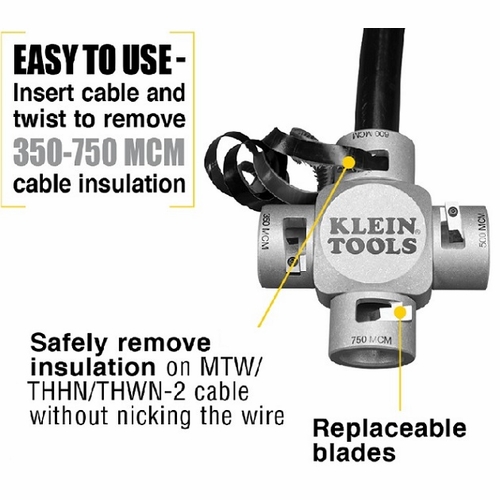 Klein 21050 Large Cable Stripper (750-350 Mcm) 092644741500 New