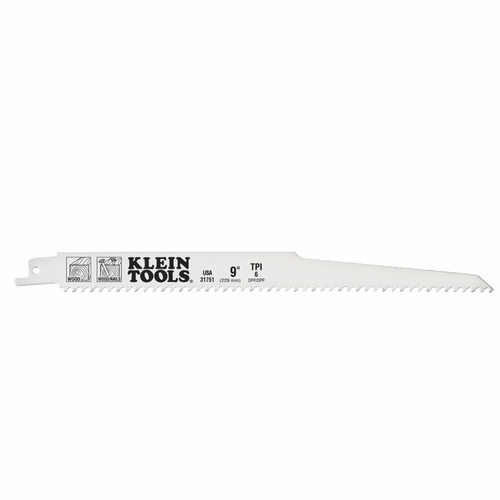 KLEIN 31751 Reciprocating Saw Blades, 6 TPI, 9-Inch, 5-Pack 092644691034 NEW