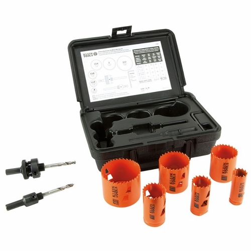 KLEIN 31902 8-Piece Bi-Metal Hole Saw Kit 31902-0 NEW