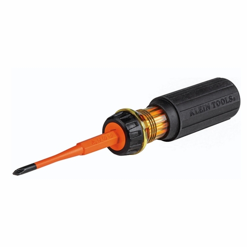 KLEIN 32286 Flip-Blade Insulated Screwdriver, 2-in1, Ph Bit #1, Sl Bit 3/16-Inch 092644322860 NEW