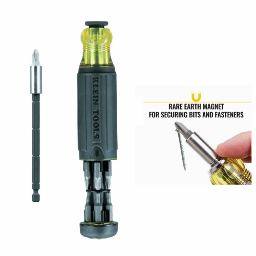 KLEIN 32303 14-in-1 Multi-Bit Adjustable Length Magnetic Screwdriver 092644323034 NEW