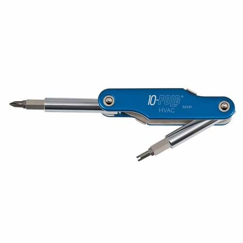 KLEIN 32534 10 Fold Screwdriver with Schrader Valve Core 32534-2 NEW
