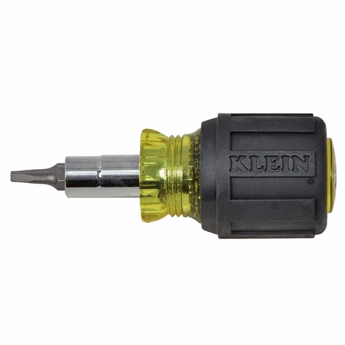 KLEIN 32562 Stubby Multi-Bit Screwdriver /Nut Driver, 6-in-1, Ph, SI, Sq Recess Bits 32562-5 NEW
