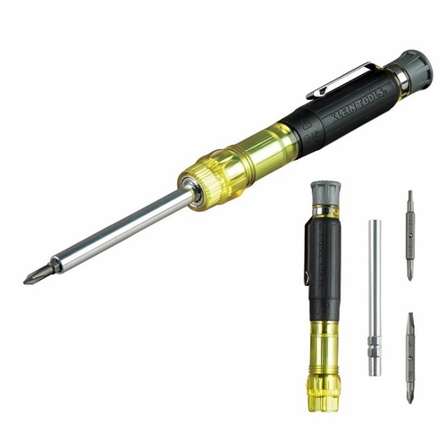 Klein 32614  Multi-Bit Electronics Pocket Screwdriver, 4-In-1, Ph, Sl Bits 092644326141 New