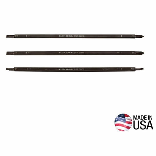 Klein 32715 Adjustable-Length Replacement Driver Blade Set, 3-Piece 092644327155 New