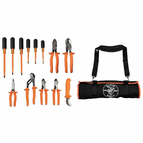 KLEIN 33525SC  1000V Insulated Utility Tool Kit in Roll Up Pouch, 13 Piece 33015-5  NEW