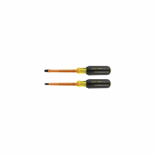 KLEIN 33532-INS Screwdriver Set, Insulated, 4 inch Shank, 2 Piece 33532-7
