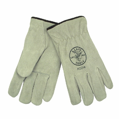Klein 40014 Lined Drivers Gloves, Suede Cowhide, Large  60114-9 New