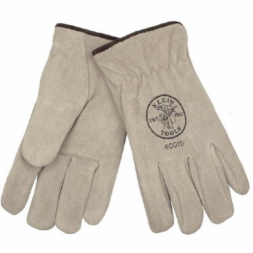Klein 40015  Lined Drivers Gloves, Suede Cowhide, X-Large  60115-6 New