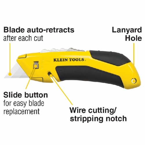 Klein 44136  Self-Retracting Utility Knife 44136-3 New