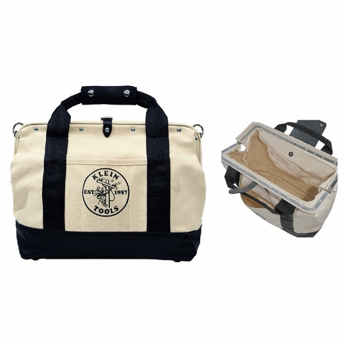 KLEIN 5003-18 Tool Bag, Canvas with Leather Bottom, 11 Pockets, 18-Inch 092644551079 NEW