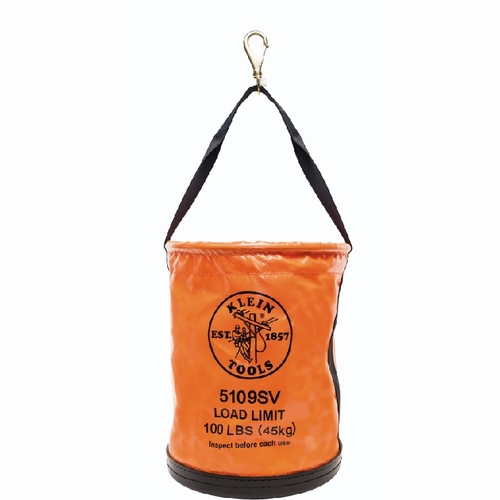 KLEIN 5109SV Utility Bucket, Vinyl Tool Bucket with Swivel Snap, 12-Inch 092644556524 NEW