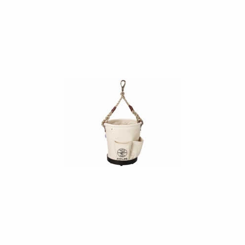 KLEIN 5171PS Heavy-Duty Tapered-Wall Bucket - 4 Outside Pockets 55534-3