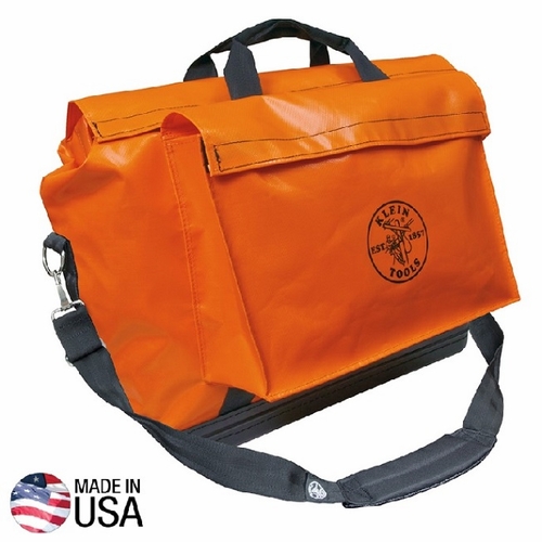 KLEIN 5181ORA  Tool Bag, Vinyl Equipment Bag, Orange, Large  62135-2  NEW