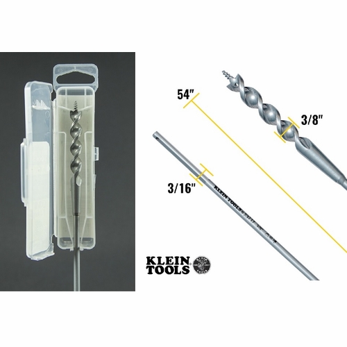 Klein 53716  Flex Bit Auger 3/8 Inch  X 54 Inch  (10 Mm X 1372 Mm) 092644537165 New