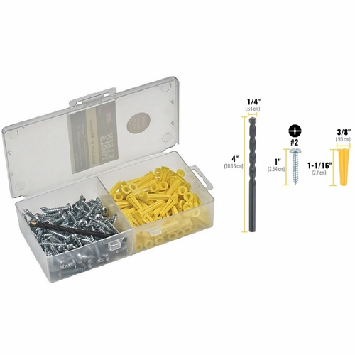 KLEIN 53729 Conical Anchor Kit - 100 Anchors 53729-5 NEW