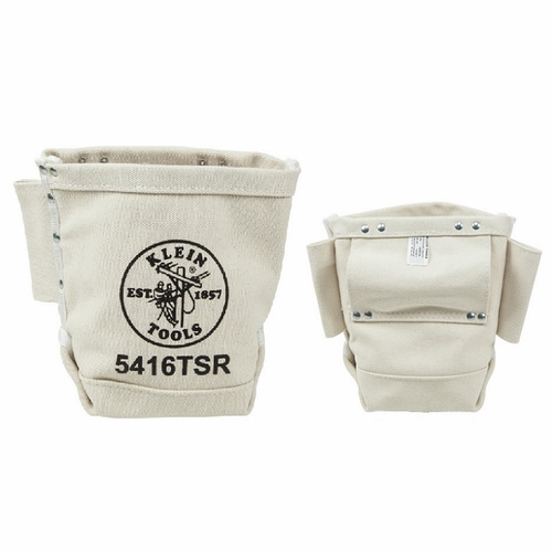 Klein 5416Tsr Tool Bag, Bolt Bag With Drain Holes, No. 4 Canvas, 5 X 9 X 10-Inch 092644554803 New