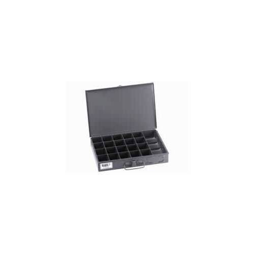 KLEIN 54440 Mid-Size 21-Compartment Storage Box with Tool Compartment 54604-4