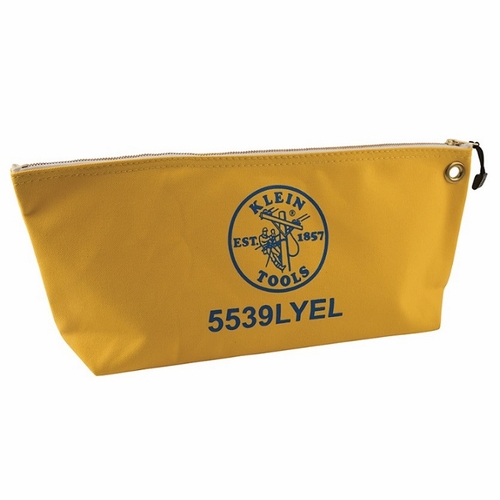 KLEIN 5539LYEL Zipper Bag, Large Canvas Tool Pouch, 18-Inch, Yellow 092644559297 NEW