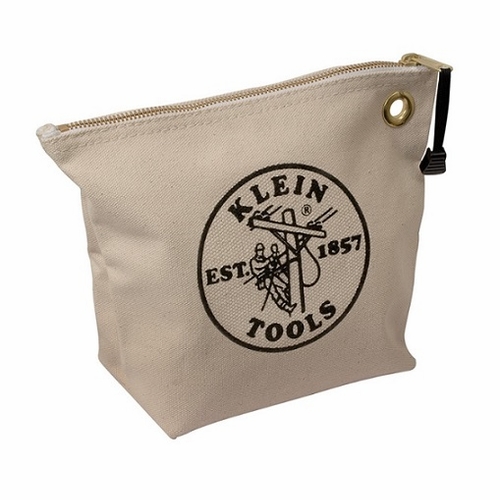 Klein 5539Nat Zipper Bag, Canvas Tool Pouch, 10-Inch, Natural 55263-2 New