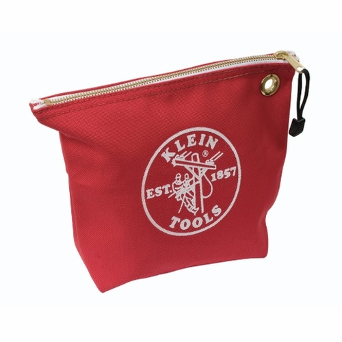 Klein 5539Red  Zipper Bag, Canvas Tool Pouch, 10-Inch, Red 55260-1 New