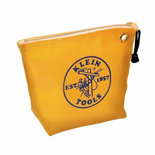 KLEIN 5539YEL Zipper Bag, Canvas Tool Pouch, 10-Inch, Yellow 55262-5 NEW