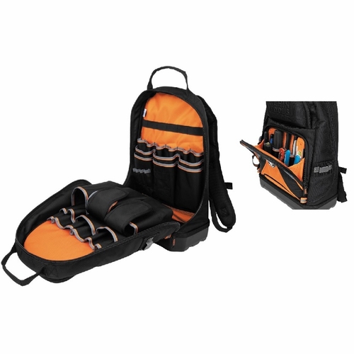 KLEIN 55421BP-14 Tradesman Pro&trade; Tool Bag Backpack, 39 Pockets, Black, 14-Inch 55467-4 NEW